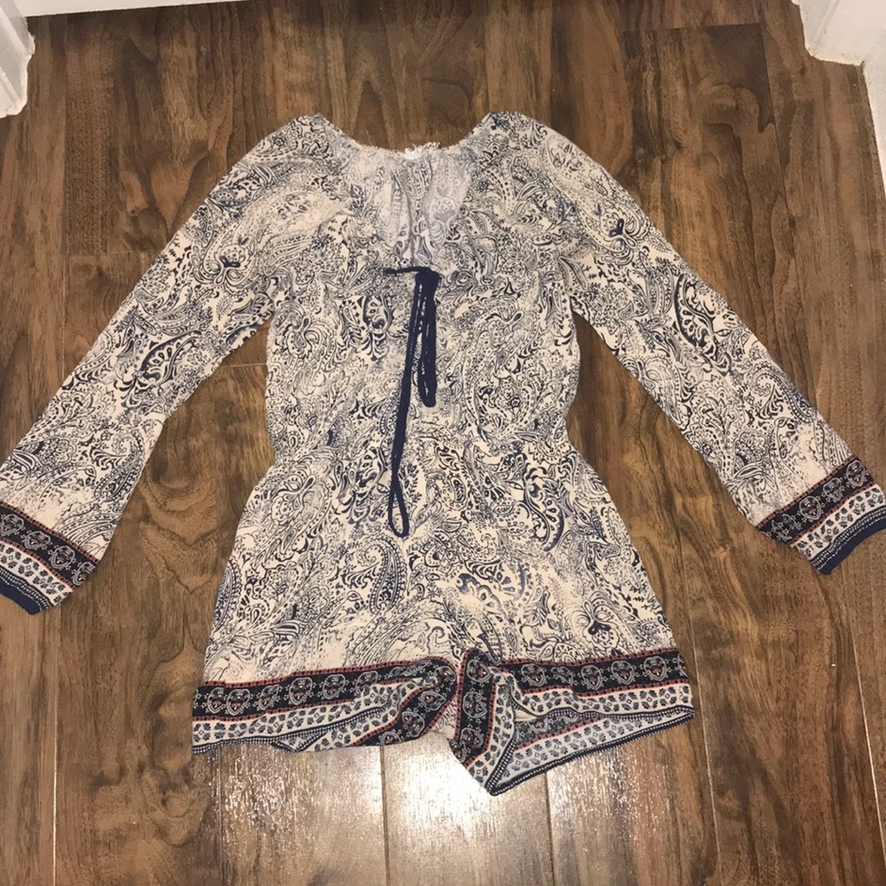 A long sleeve romper